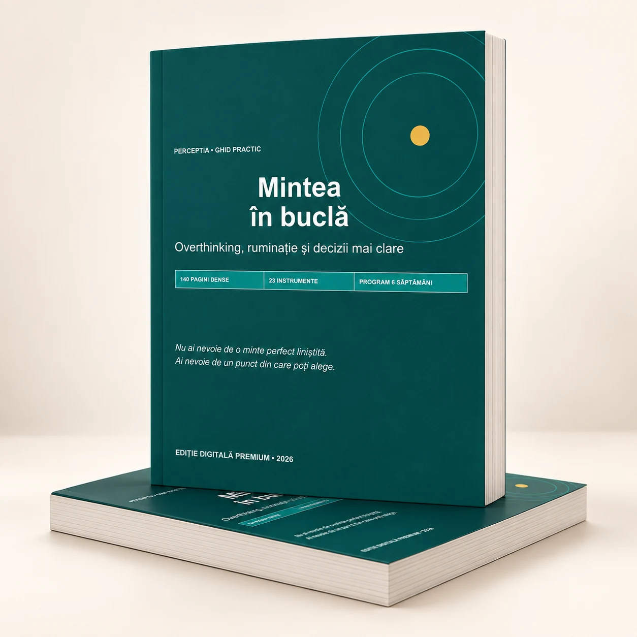 Mock-up pentru cartea Mintea în buclă